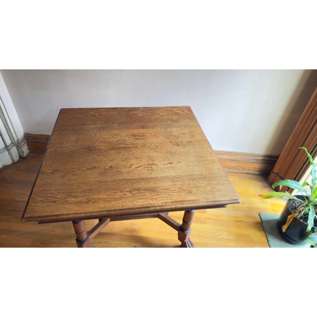 Early 19th Century Late 19th–Early 20th Century Jacobean Revival / Eastlake Oak Dining Table For Sale - Image 5 of 10