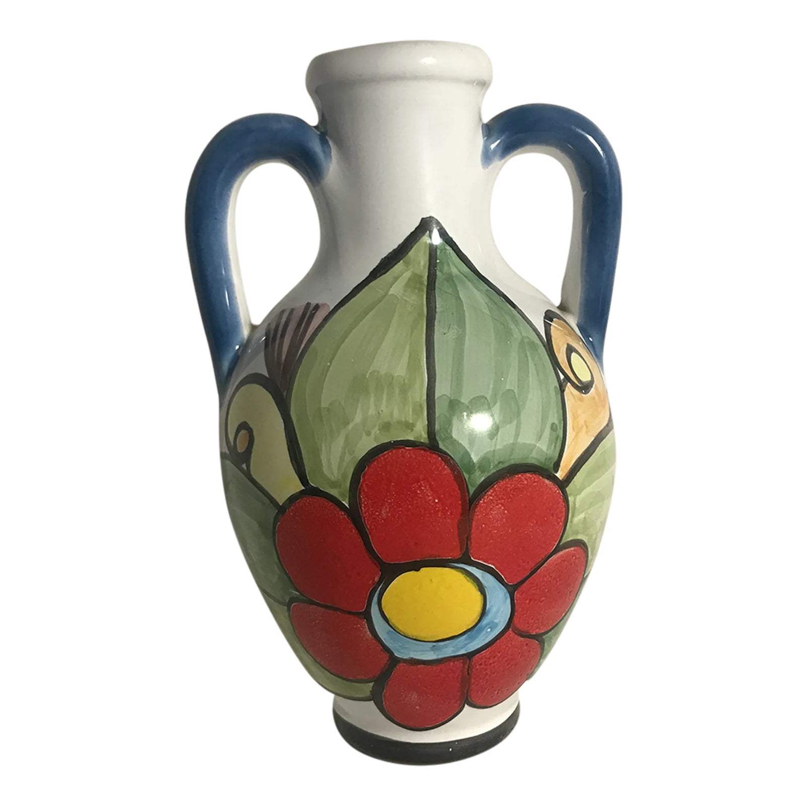 Mid-Century Nino Parrucca Palermo Sicily Art Pottery Signed Vase