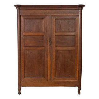 19th Century French Wood Wardrobe For Sale