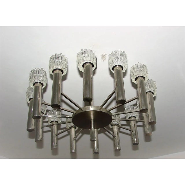 Vintage Metal Chandelier by Scolari, 1970s For Sale - Image 6 of 12