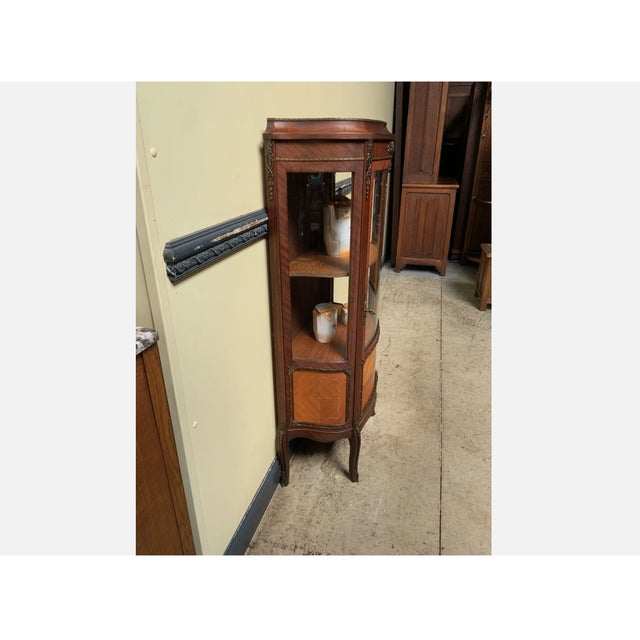 Brown Vintage Art Nouveau Display Cabinet, 1930 For Sale - Image 8 of 11