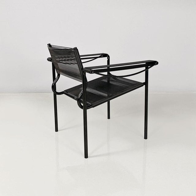 Italian Modern Black Spaghetti Armchair attributed to Giandomenico Belotti for Alias, ​​1980s For Sale - Image 6 of 18
