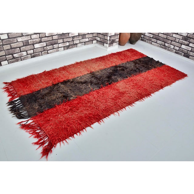 Handmade wool carpet in Turkish Anatolia , Vintage Oushak Rug,Turkish Vintage Anatolian Rug, Handmade wool Rug . One Of...