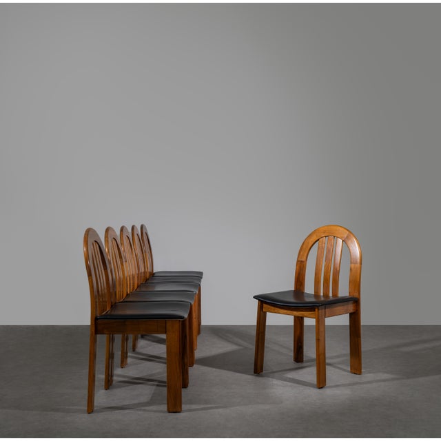 Brown Sistemi Domenica Series Superstudio Dining Chairs from Poltronova, 1960s, Set of 6 For Sale - Image 8 of 16
