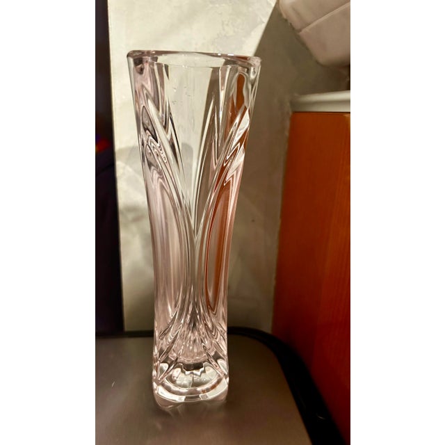 Vintage Early 20th Century Crystal Small Vase For Sale - Image 9 of 11