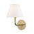 Transitional Mark D. Sikes 1 Light Signature No. 1 Wall Sconce, Aged Brass For Sale - Image 3 of 3
