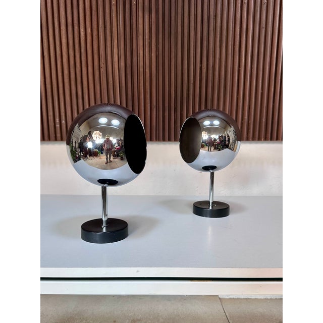 Black Chrome-Plated Eyeball Spotlights from Staff Leuchten, Germany, 1970s, Set of 2 For Sale - Image 8 of 13