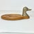 1970s Mid-Century Rustic Arts & Crafts Brass Duck & Oak Dresser Top Valet Caddy Catchall For Sale - Image 6 of 8