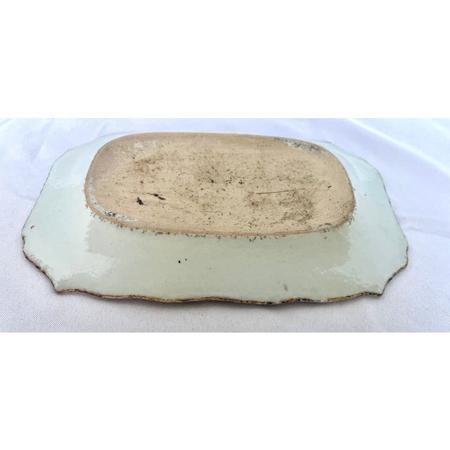18th Century Chinese Export Famille Rose Porcelain Small Platter With Pink Scale Border For Sale - Image 16 of 16