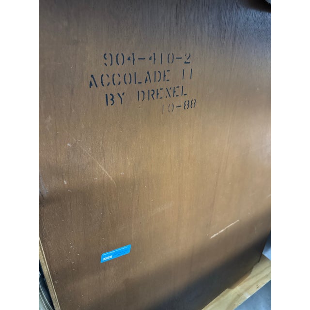 Vintage Mid-Century Campaign Highboy Dresser by Drexel From Their Accolade Collection For Sale - Image 11 of 12
