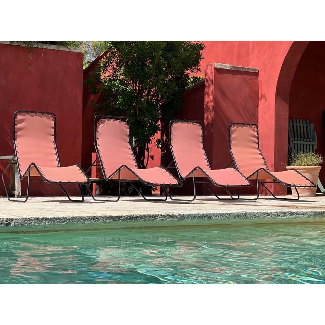 Long Chairs Barwa by J.Waldheim and E.Bartolucci, 1950, Set of 4 For Sale - Image 10 of 10