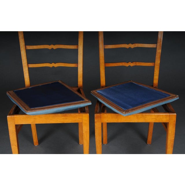 Set of Vintage Biedermeier Chairs in Birch For Sale - Image 14 of 17