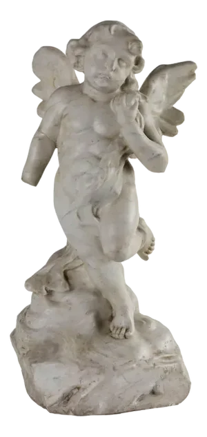 Little Angel Statue in White Marble