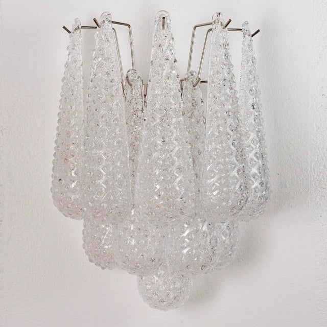 Spoon-Shaped Murano Glass Wall Sconce, Italy, 1980s For Sale - Image 3 of 10