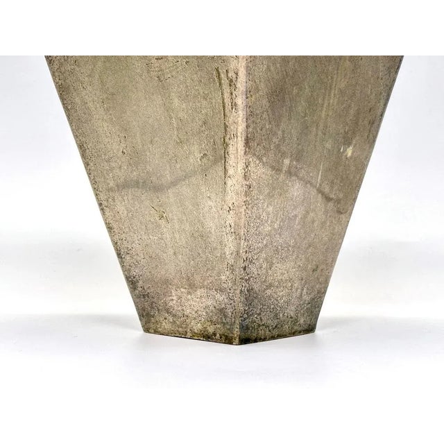 Modernist Silver-Plated Vase, 1950s For Sale - Image 4 of 11