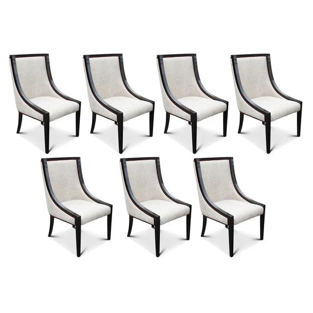 Black Empire Revival Gondola Dining Chair with Ebonised Frame For Sale - Image 8 of 10