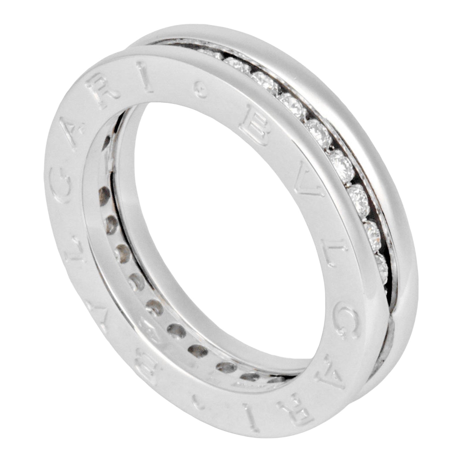 Bvlgari B Zero One Xs 1 Band Full Diamond Ring K18Wg #48 Size 5 | Chairish