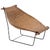 1950s Vintage John Risley Wicker and Iron Chaise For Sale