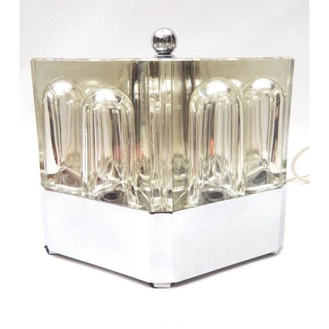 Mid-Century Modern Glass Table Lamp from Fidenza Vetraria, 1970s For Sale - Image 3 of 11