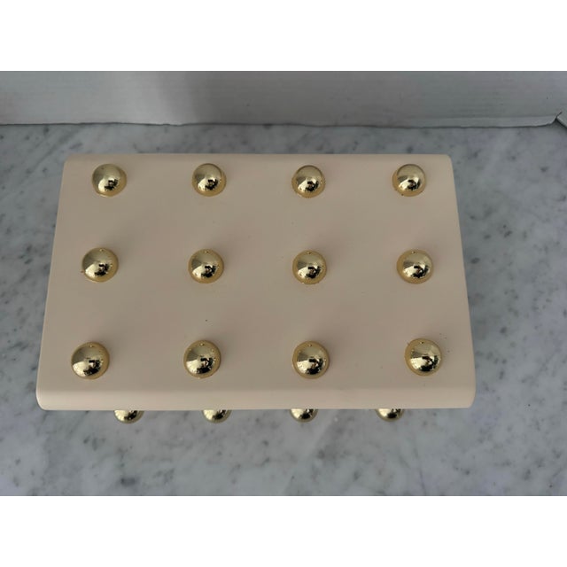 Beige Contemporary Lacquered Decorative Box For Sale - Image 8 of 8