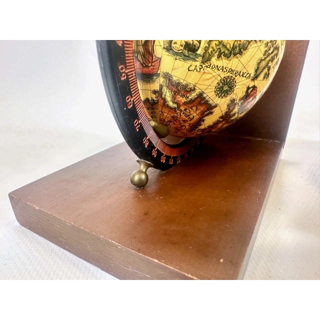 Wood Vintage Globe Bookends, 1960s, Set of 2 For Sale - Image 7 of 11