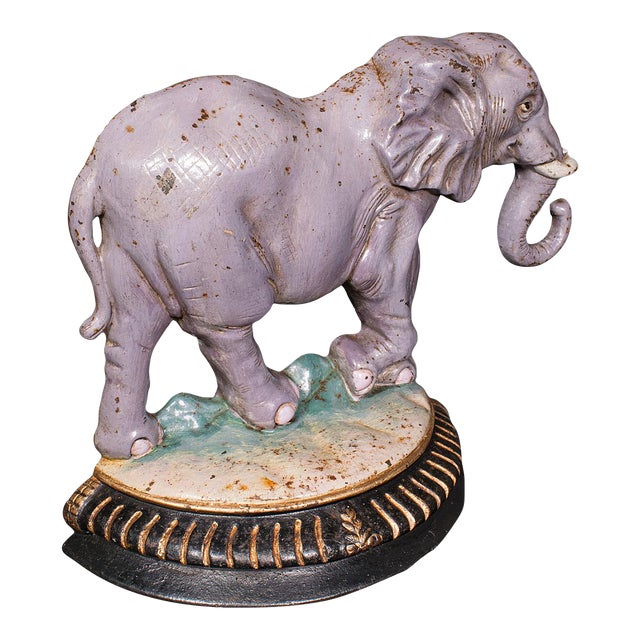Antique Elephant Doorstop, English, Great Exhibition, Door Keeper, Victorian For Sale