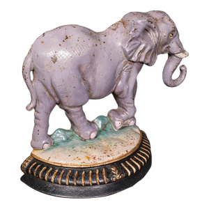 Antique Elephant Doorstop, English, Great Exhibition, Door Keeper, Victorian
