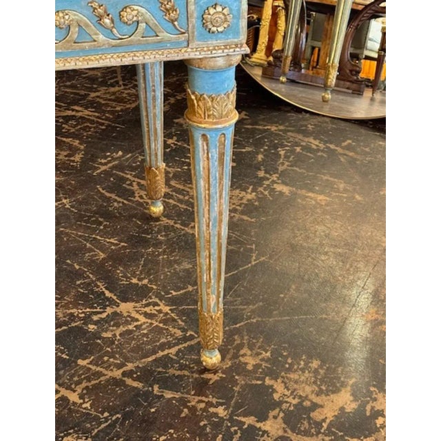 18th Century 18th Century French Louis XVI Carved and Giltwood Console For Sale - Image 5 of 10