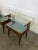 Mid-Century Modern Wooden and Glass Bedside Tables, 1960s, Set of 2 For Sale - Image 3 of 7