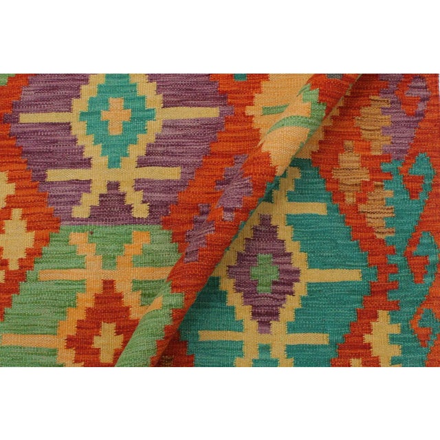 Kilim Rust Gold Wool Rug - 2'11" X 3'10" For Sale In New York - Image 6 of 7