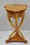 Vintage Art Deco Style Burr Walnut Curved Leg Pedestal One Drawer Side Table For Sale - Image 14 of 16