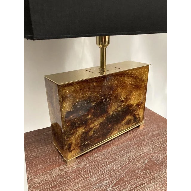 Postmodern Resin Table Lamp attributed to Marie-Claude De Fouquières, 1970s For Sale - Image 3 of 7