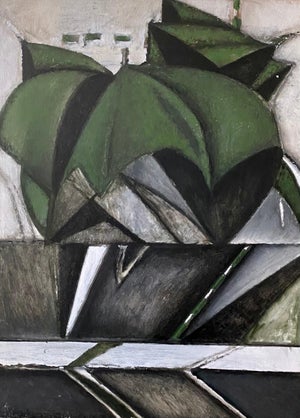 Nick de Angelis, Mixed Media Collage Oil Painting Futuristic Abstract Expressionist Machine Art, 2000