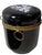 A charming late 19th century French black opaline glass box, beautifully decorated with delicate hand-painted enamel...