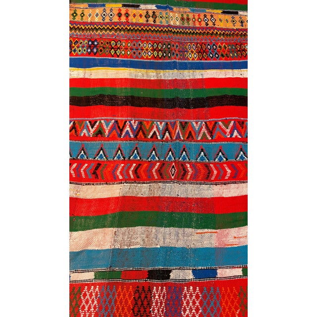 1980s Colorful Vintage Kilim Rug - 10.3 X 4.95 Ft For Sale In Cleveland - Image 6 of 12