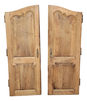Louis XV Molded Doors in Wood, Set of 2