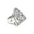 Antique 14k White Gold Art Deco Cocktail Ring With 1.5 CTW Diamonds, Size 4.5 For Sale - Image 10 of 10