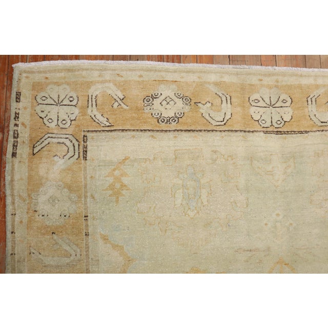 Boho Chic Vintage Zabihi Collection Turkish Oushak Square Rug For Sale - Image 3 of 8