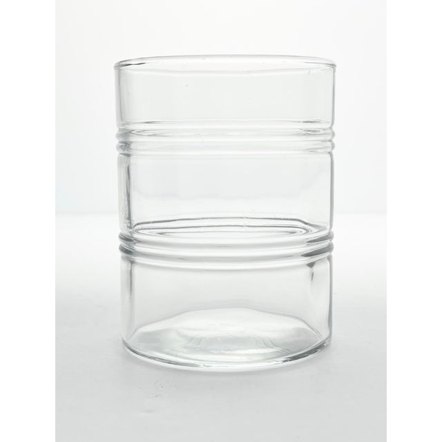 Anchor Hocking 1920s Anchor Hocking “Banded Rings, Clear” Old Fashioned Tumbler Glasses - Set of 7 For Sale - Image 4 of 6