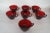 Anchor Hocking Royal Ruby Red Glass Footed Cup Tea Punch Cup Set of Seven For Sale - Image 12 of 12