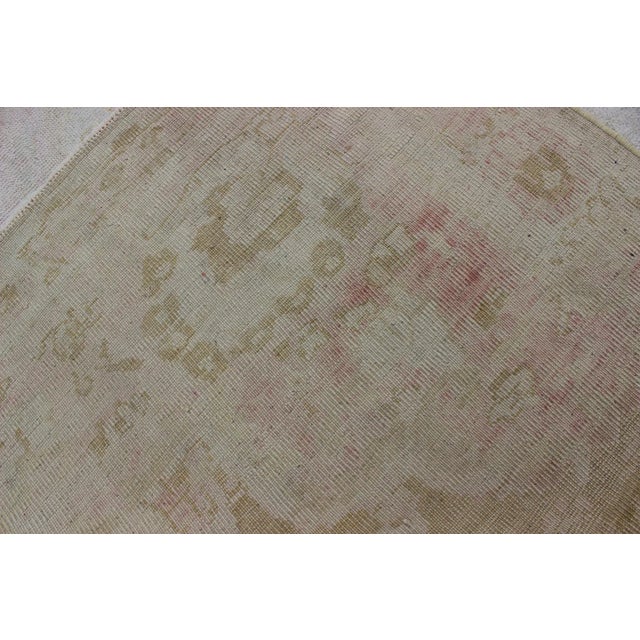 Antique Turkish Konya Area Rug in Gray & Soft Pink With Subtle Design 7'2 X 8'6 For Sale - Image 12 of 13