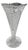 Early 20th Century Heisey Punty and Diamond Point 8" Fluted Bud Vase, Pattern No. 305 For Sale