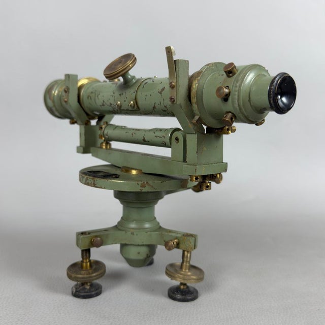 Optical Instrument Topographic Level Telescope in Brass For Sale - Image 5 of 12