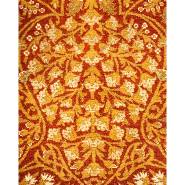 Traditional Mogul, One-of-a-Kind Hand-Knotted Area Rug - Orange, 9' 2" x 12' 1" For Sale - Image 3 of 8