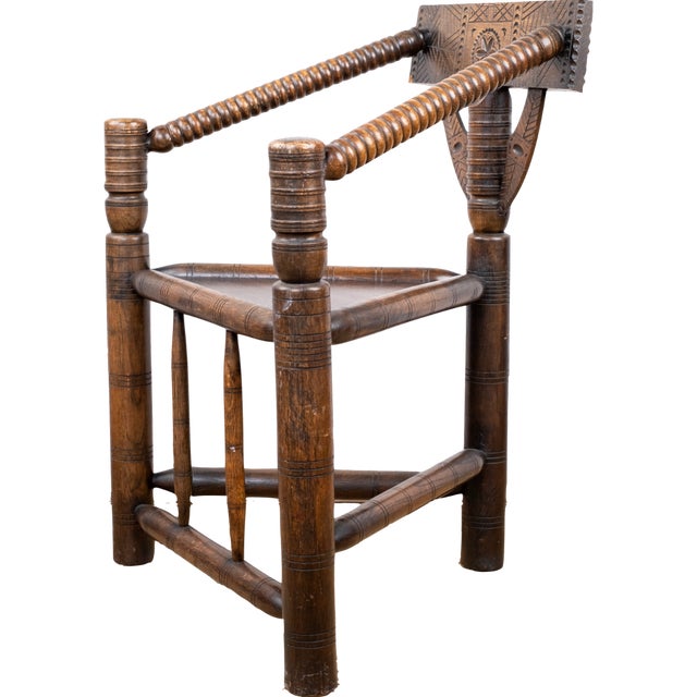 A pair of turner's chairs, c 1870, English. In the manner of the "Old Saxon Chair" by English furniture maker John Starkey...