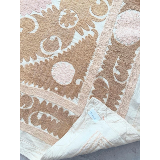 Uzbek Suzani Tablecloth - Handmade Textile For Sale - Image 9 of 9