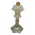 Antique Sandwich Flint Glass Whale Oil Lamp Ring & Oval Pattern Hex Base C. 1850 For Sale
