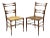 Mid 19th Century Antique Italian Biedermeier Arts & Crafts Walnut Bowtie Chiavari Side Chair Pair For Sale