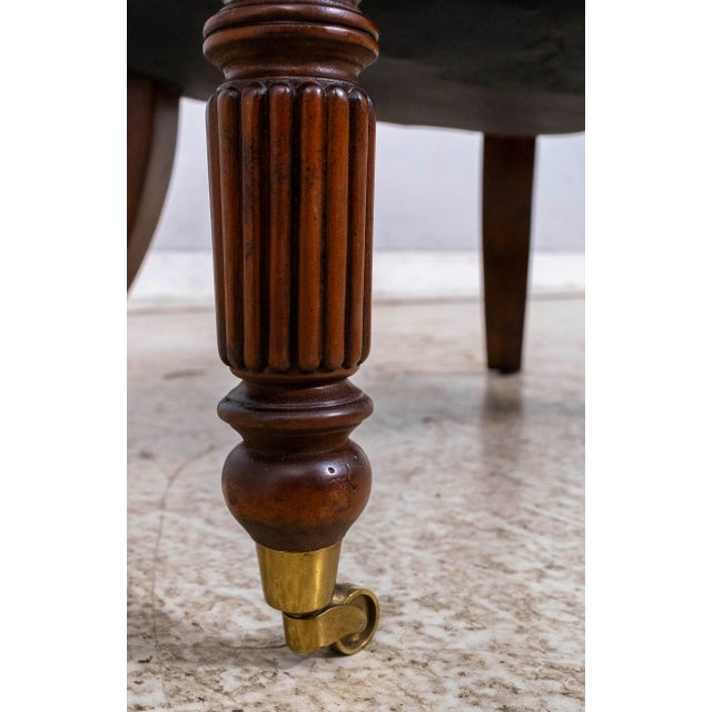 1980s Maitland Smith Set of 4 Empire Style Barrel Back Leather Club Chairs For Sale - Image 14 of 18