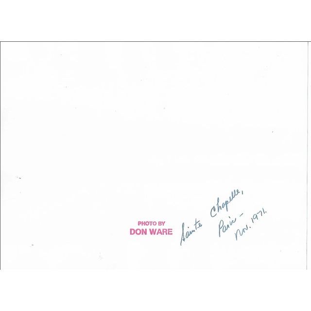 1971 black and white photo by Los Angeles, CA photographer Don Ware (1921-2006) of the windows of Sainte-Chapelle in...